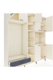 Hyperion Dolap 11 Raflı Tek Çekmeceli 7 Kapaklı 220x44x243 - S553M069V05B