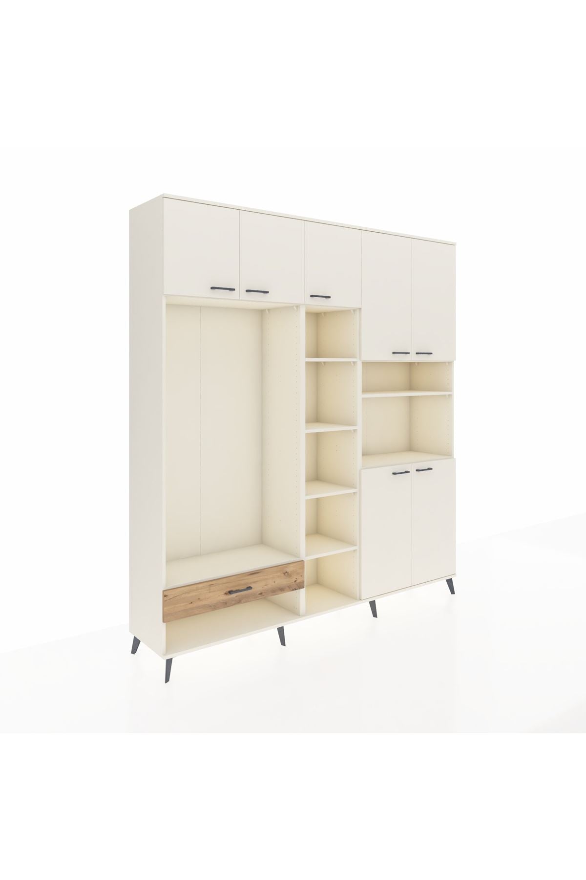 Hyperion Dolap 11 Raflı Tek Çekmeceli 7 Kapaklı 220x44x243 - S553M069V06B