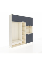 Hyperion Dolap 11 Raflı Tek Çekmeceli 7 Kapaklı 220x44x243 - S553M069V07B