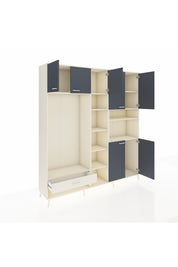 Hyperion Dolap 11 Raflı Tek Çekmeceli 7 Kapaklı 220x44x243 - S553M069V07B