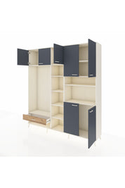 Hyperion Dolap 11 Raflı Tek Çekmeceli 7 Kapaklı 220x44x243 - S553M069V09B