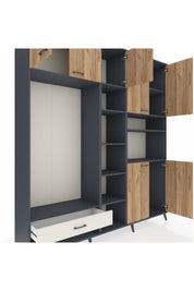 Hyperion Dolap 11 Raflı Tek Çekmeceli 7 Kapaklı 220x44x243 - S553M069V10B