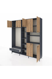 Hyperion Dolap 11 Raflı Tek Çekmeceli 7 Kapaklı 220x44x243 - S553M069V11B