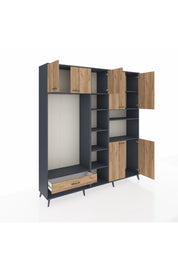 Hyperion Dolap 11 Raflı Tek Çekmeceli 7 Kapaklı 220x44x243 - S553M069V12B