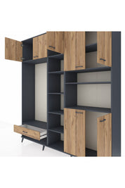 Hyperion Dolap 11 Raflı Tek Çekmeceli 7 Kapaklı 220x44x243 - S553M069V12B