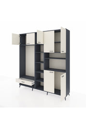 Hyperion Dolap 11 Raflı Tek Çekmeceli 7 Kapaklı 220x44x243 - S553M069V13B