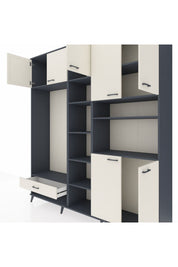 Hyperion Dolap 11 Raflı Tek Çekmeceli 7 Kapaklı 220x44x243 - S553M069V13B