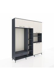 Hyperion Dolap 11 Raflı Tek Çekmeceli 7 Kapaklı 220x44x243 - S553M069V14B