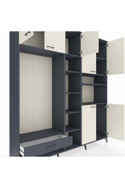 Hyperion Dolap 11 Raflı Tek Çekmeceli 7 Kapaklı 220x44x243 - S553M069V14B