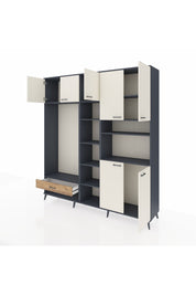 Hyperion Dolap 11 Raflı Tek Çekmeceli 7 Kapaklı 220x44x243 - S553M069V15B