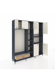 Hyperion Dolap 11 Raflı Tek Çekmeceli 7 Kapaklı 220x44x243 - S553M069V15B