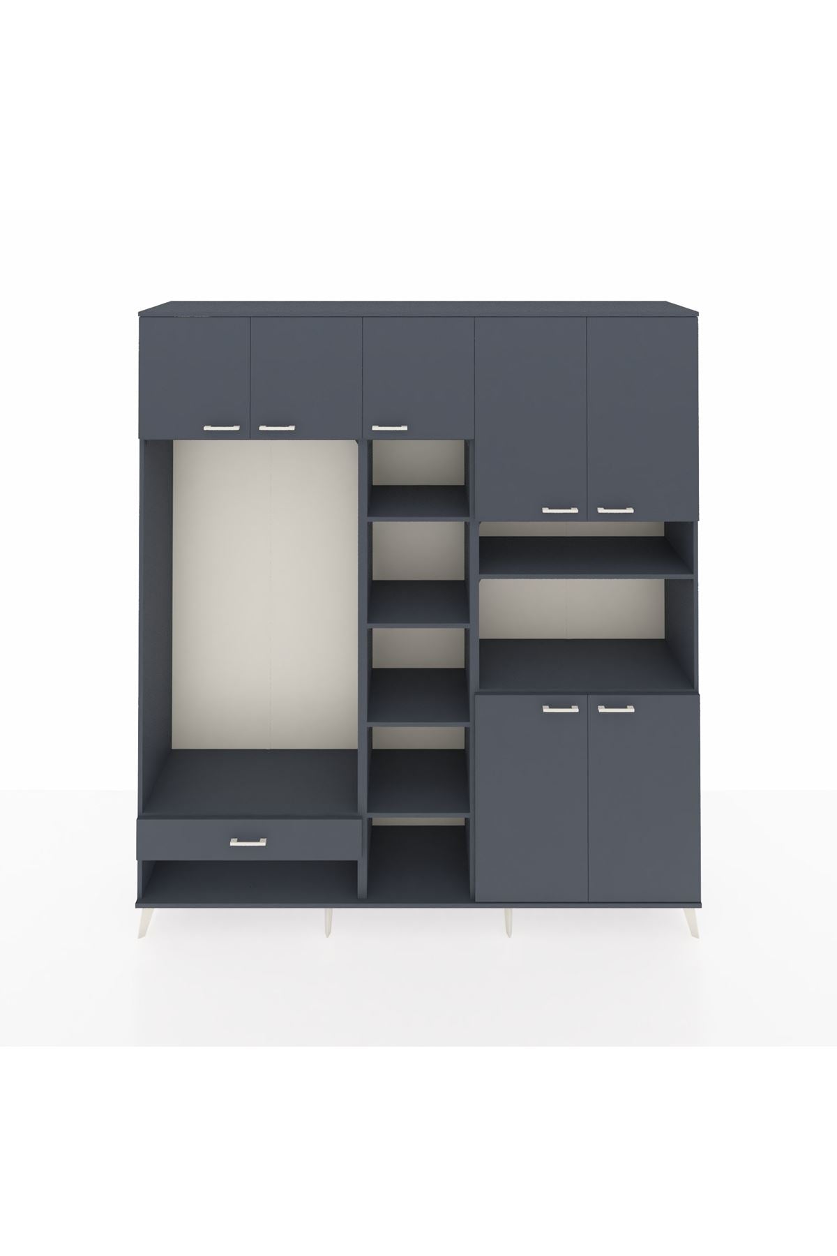 Hyperion Dolap 11 Raflı Tek Çekmeceli 7 Kapaklı 220x44x243 - S553M069V17B