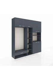 Hyperion Dolap 11 Raflı Tek Çekmeceli 7 Kapaklı 220x44x243 - S553M069V17B