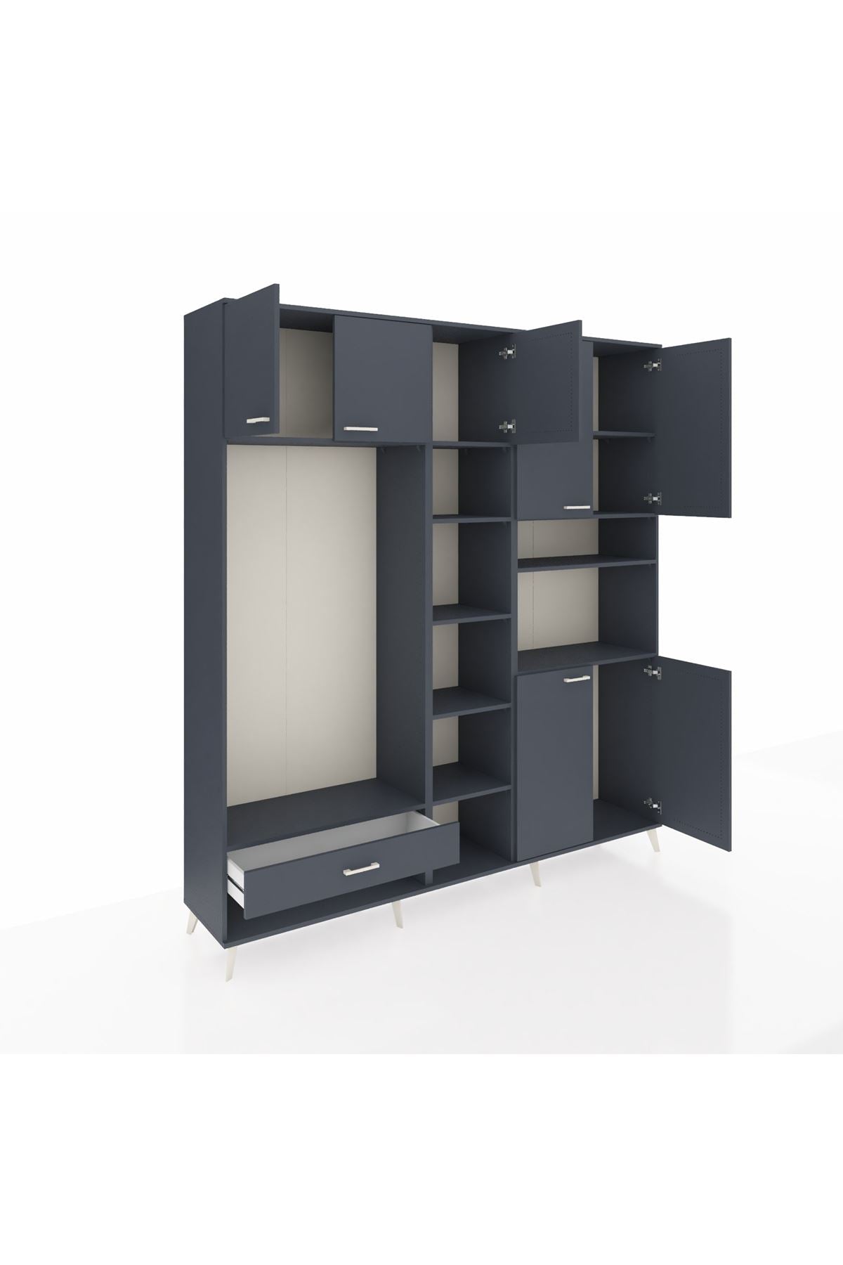 Hyperion Dolap 11 Raflı Tek Çekmeceli 7 Kapaklı 220x44x243 - S553M069V17B