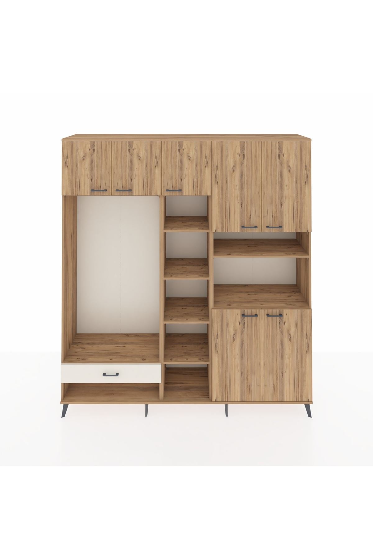 Hyperion Dolap 11 Raflı Tek Çekmeceli 7 Kapaklı 220x44x243 - S553M069V19B