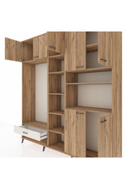 Hyperion Dolap 11 Raflı Tek Çekmeceli 7 Kapaklı 220x44x243 - S553M069V19B