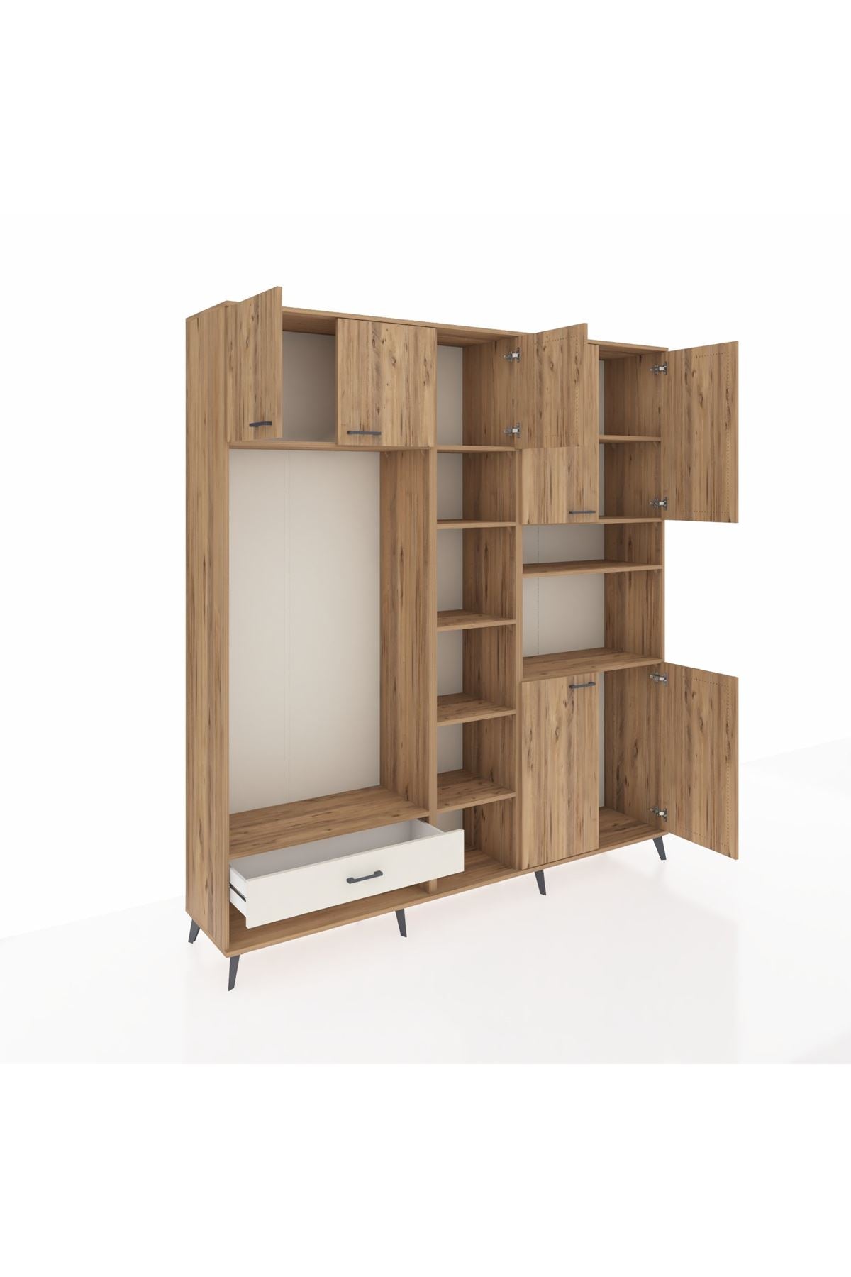 Hyperion Dolap 11 Raflı Tek Çekmeceli 7 Kapaklı 220x44x243 - S553M069V19B