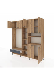 Hyperion Dolap 11 Raflı Tek Çekmeceli 7 Kapaklı 220x44x243 - S553M069V20B