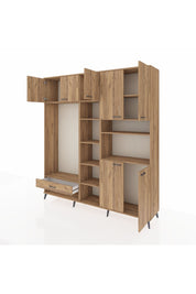 Hyperion Dolap 11 Raflı Tek Çekmeceli 7 Kapaklı 220x44x243 - S553M069V21B