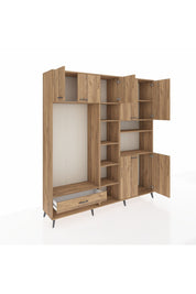 Hyperion Dolap 11 Raflı Tek Çekmeceli 7 Kapaklı 220x44x243 - S553M069V21B