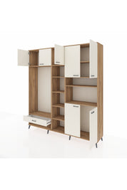 Hyperion Dolap 11 Raflı Tek Çekmeceli 7 Kapaklı 220x44x243 - S553M069V22B