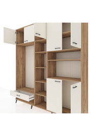 Hyperion Dolap 11 Raflı Tek Çekmeceli 7 Kapaklı 220x44x243 - S553M069V22B