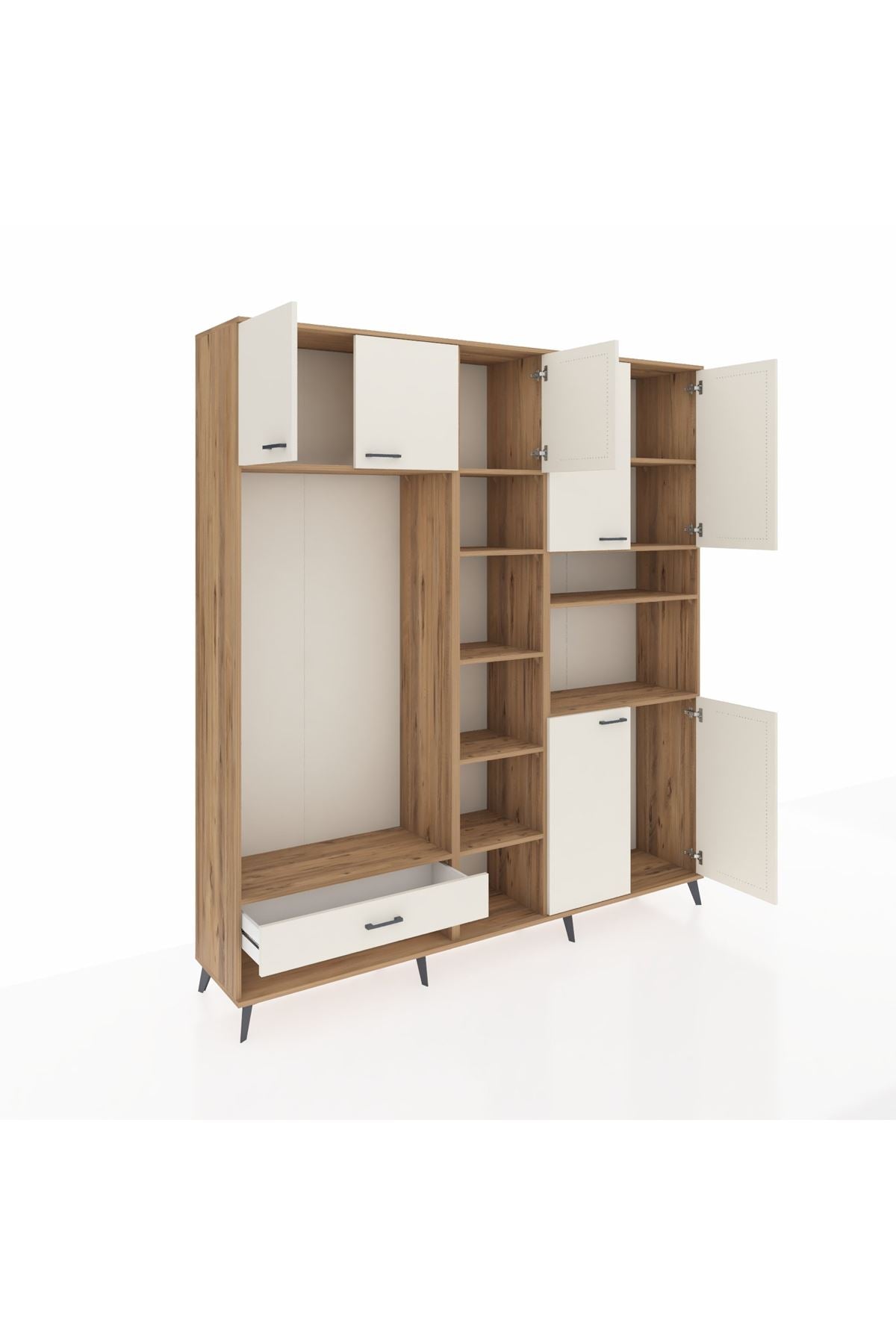 Hyperion Dolap 11 Raflı Tek Çekmeceli 7 Kapaklı 220x44x243 - S553M069V22B