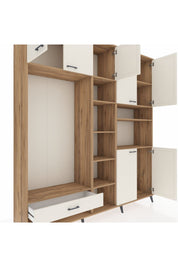 Hyperion Dolap 11 Raflı Tek Çekmeceli 7 Kapaklı 220x44x243 - S553M069V22B