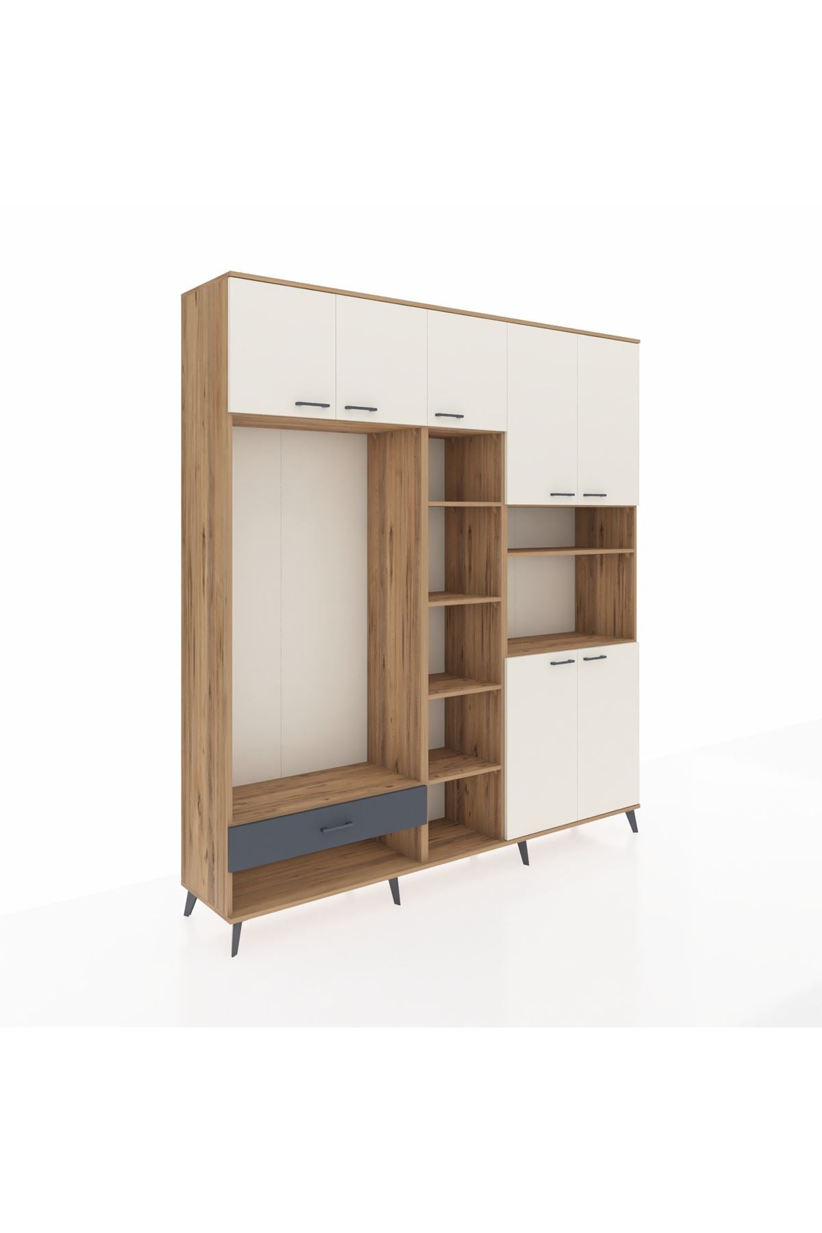 Hyperion Dolap 11 Raflı Tek Çekmeceli 7 Kapaklı 220x44x243 - S553M069V23B