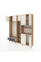 Hyperion Dolap 11 Raflı Tek Çekmeceli 7 Kapaklı 220x44x243 - S553M069V23B