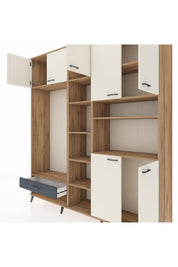 Hyperion Dolap 11 Raflı Tek Çekmeceli 7 Kapaklı 220x44x243 - S553M069V23B