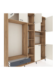 Hyperion Dolap 11 Raflı Tek Çekmeceli 7 Kapaklı 220x44x243 - S553M069V23B