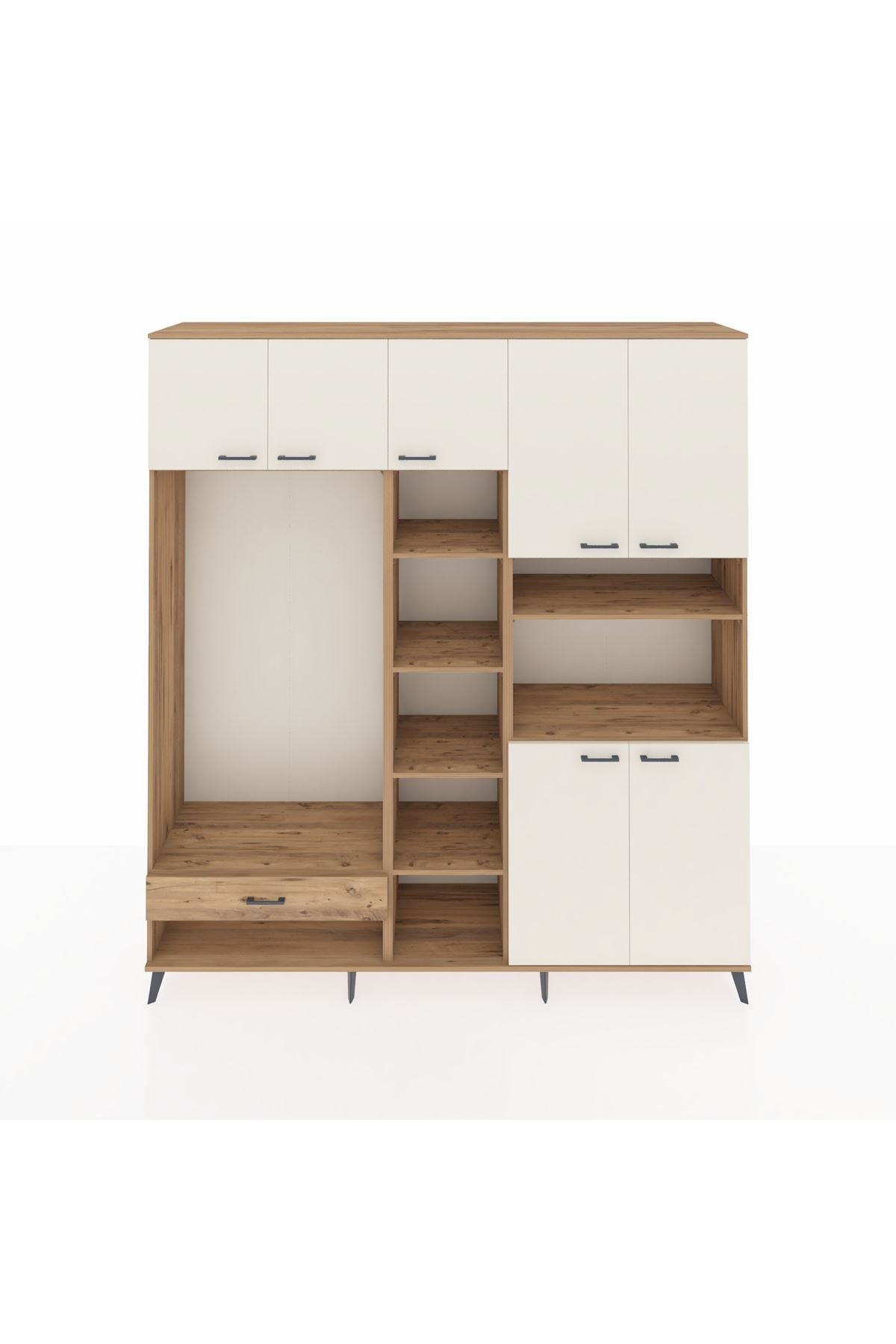 Hyperion Dolap 11 Raflı Tek Çekmeceli 7 Kapaklı 220x44x243 - S553M069V24B