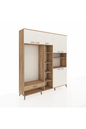 Hyperion Dolap 11 Raflı Tek Çekmeceli 7 Kapaklı 220x44x243 - S553M069V24B