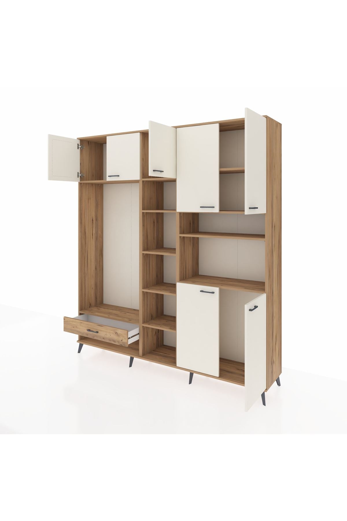 Hyperion Dolap 11 Raflı Tek Çekmeceli 7 Kapaklı 220x44x243 - S553M069V24B