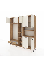 Hyperion Dolap 11 Raflı Tek Çekmeceli 7 Kapaklı 220x44x243 - S553M069V24B