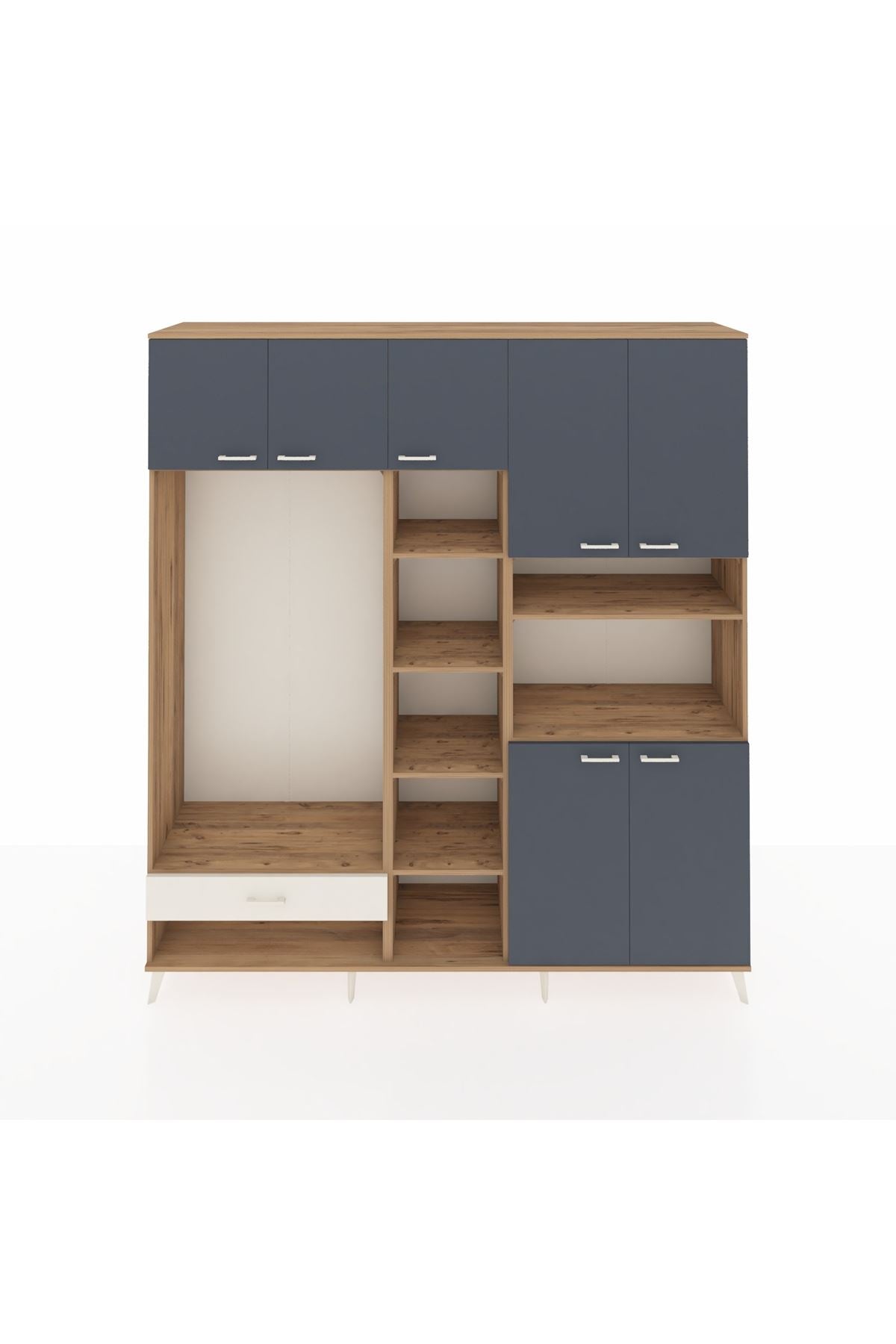 Hyperion Dolap 11 Raflı Tek Çekmeceli 7 Kapaklı 220x44x243 - S553M069V25B