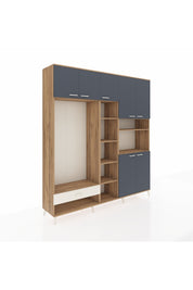 Hyperion Dolap 11 Raflı Tek Çekmeceli 7 Kapaklı 220x44x243 - S553M069V25B