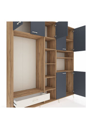 Hyperion Dolap 11 Raflı Tek Çekmeceli 7 Kapaklı 220x44x243 - S553M069V25B