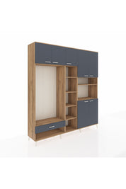 Hyperion Dolap 11 Raflı Tek Çekmeceli 7 Kapaklı 220x44x243 - S553M069V26B