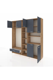 Hyperion Dolap 11 Raflı Tek Çekmeceli 7 Kapaklı 220x44x243 - S553M069V26B