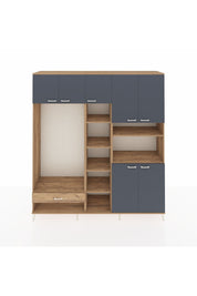 Hyperion Dolap 11 Raflı Tek Çekmeceli 7 Kapaklı 220x44x243 - S553M069V27B