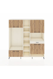 Hyperion Dolap 12 Raflı Tek Çekmeceli 8 Kapaklı 220x44x243 Aytaşı-Çam/Aytaşı