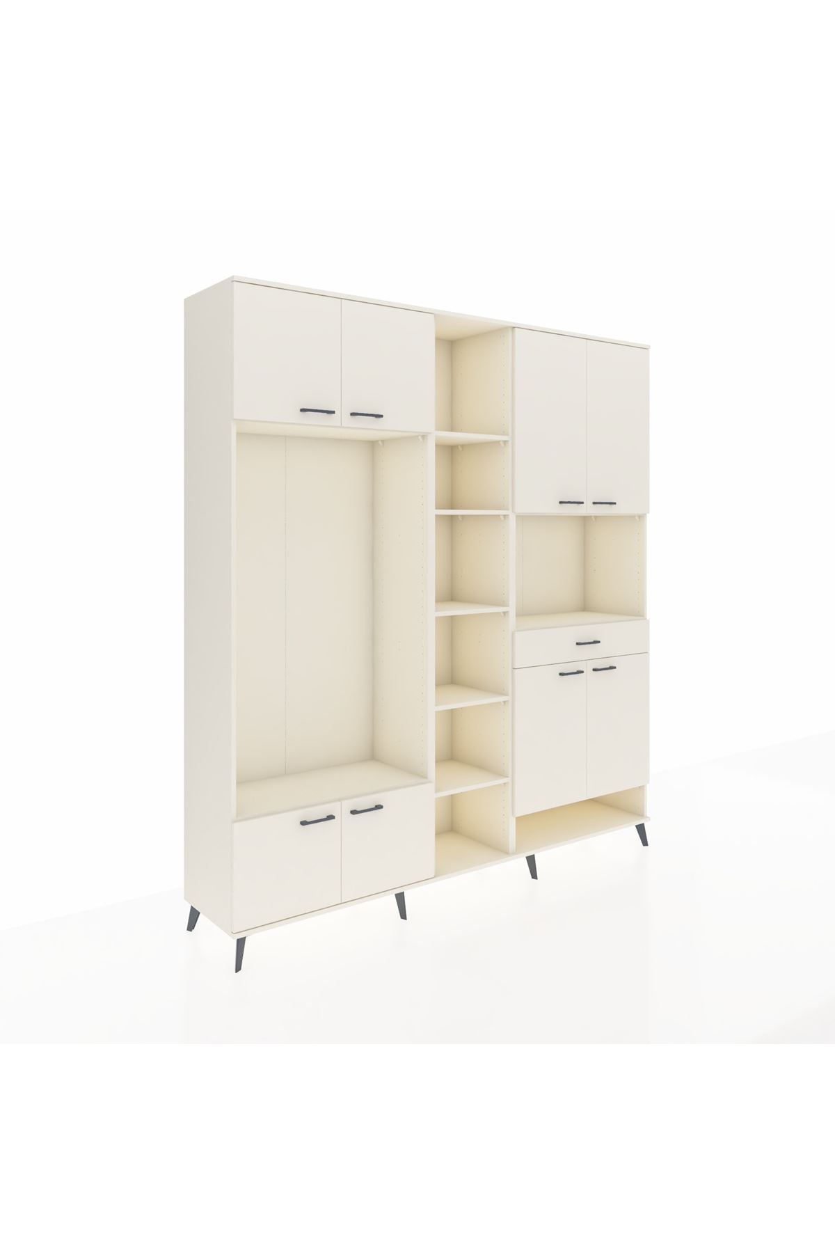 Hyperion Dolap 12 Raflı Tek Çekmeceli 8 Kapaklı 220x44x243 Aytaşı-Aytaşı/Aytaşı