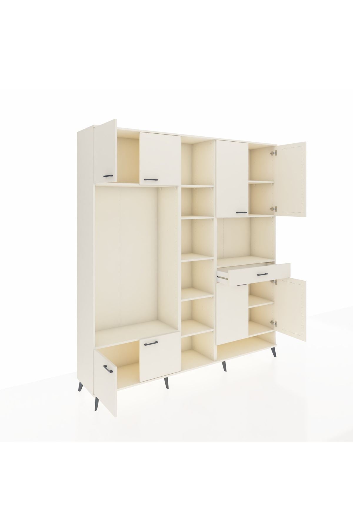 Hyperion Dolap 12 Raflı Tek Çekmeceli 8 Kapaklı 220x44x243 Aytaşı-Aytaşı/Aytaşı