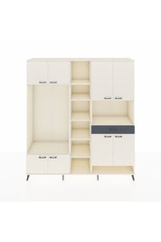 Hyperion Dolap 12 Raflı Tek Çekmeceli 8 Kapaklı 220x44x243 Aytaşı-Aytaşı/Antrasit