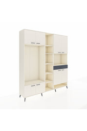 Hyperion Dolap 12 Raflı Tek Çekmeceli 8 Kapaklı 220x44x243 Aytaşı-Aytaşı/Antrasit