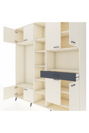 Hyperion Dolap 12 Raflı Tek Çekmeceli 8 Kapaklı 220x44x243 Aytaşı-Aytaşı/Antrasit