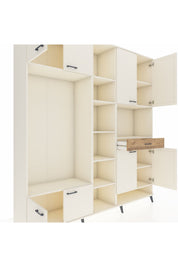 Hyperion Dolap 12 Raflı Tek Çekmeceli 8 Kapaklı 220x44x243 Aytaşı-Aytaşı/Çam