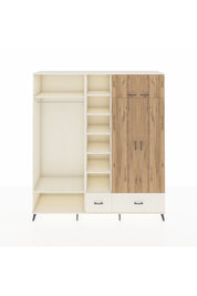Hyperion Dolap 12 Raflı 2 Çekmeceli 2 Askılı 220x44x243 Aytaşı-Çam/Aytaşı